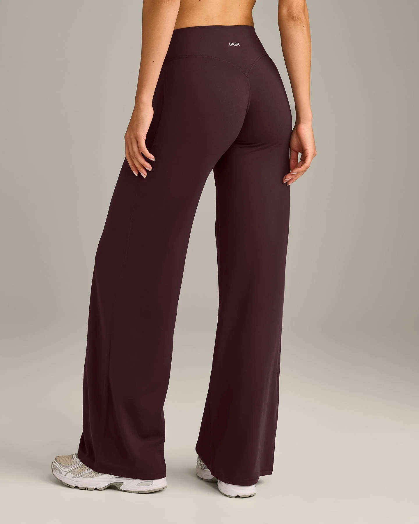 SoftMotion™ Straight Leg Pants with Gray Logo 
 Plum Brown | Oner Active (UK / US)