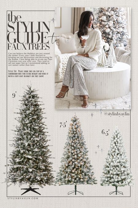 Stylin guide to FAUX TREES. 
Christmas, faux trees, holiday style, home decor, StylinAylinHome 

#LTKSeasonal #LTKHoliday #LTKhome