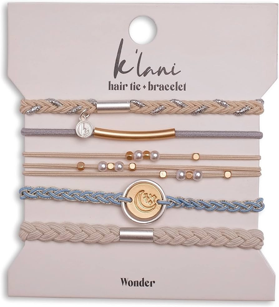 K'lani Hair Tie Bracelets for Women - Elastic Hair Bands That Double as Stylish Jewelry - Wonder ... | Amazon (US)