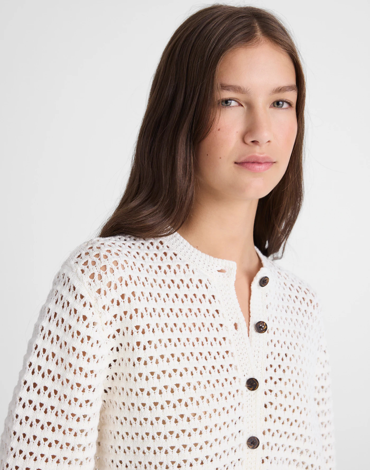 Open-Stitch Crewneck Sweater | Madewell