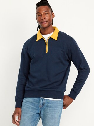 Quarter-Zip Fleece Polo | Old Navy (US)