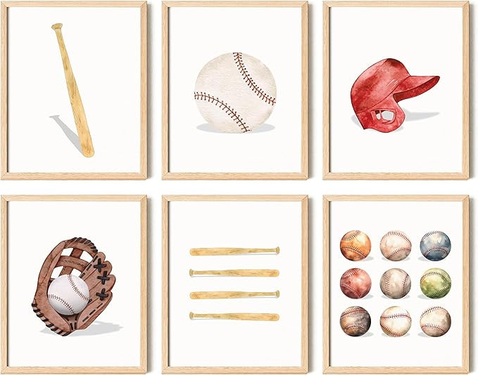 97 Decor Vintage Baseball Wall Decor - Baseball Room Decor for Boys Sports Wall Art, Baseball Pos... | Amazon (US)