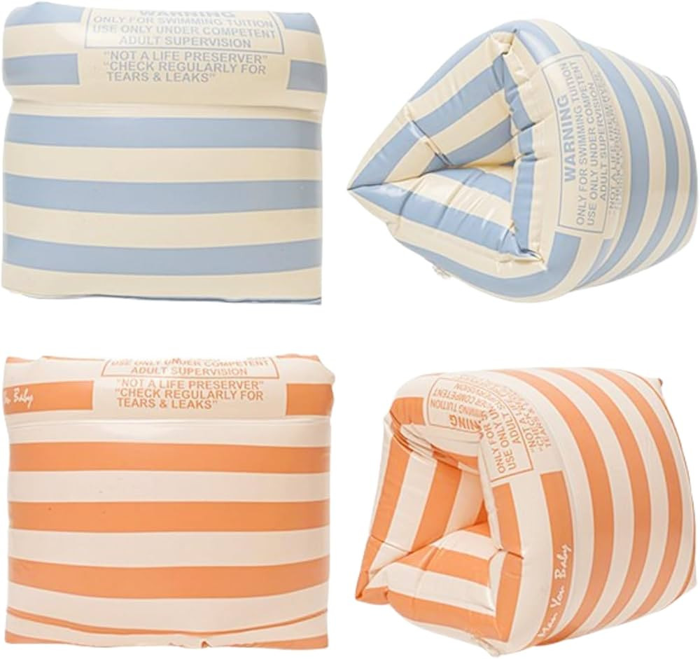 Arm Floaties for Kids and Adults - Vintage Striped Pool Arm Floats Arm Bands Inflatable Swim Floa... | Amazon (US)