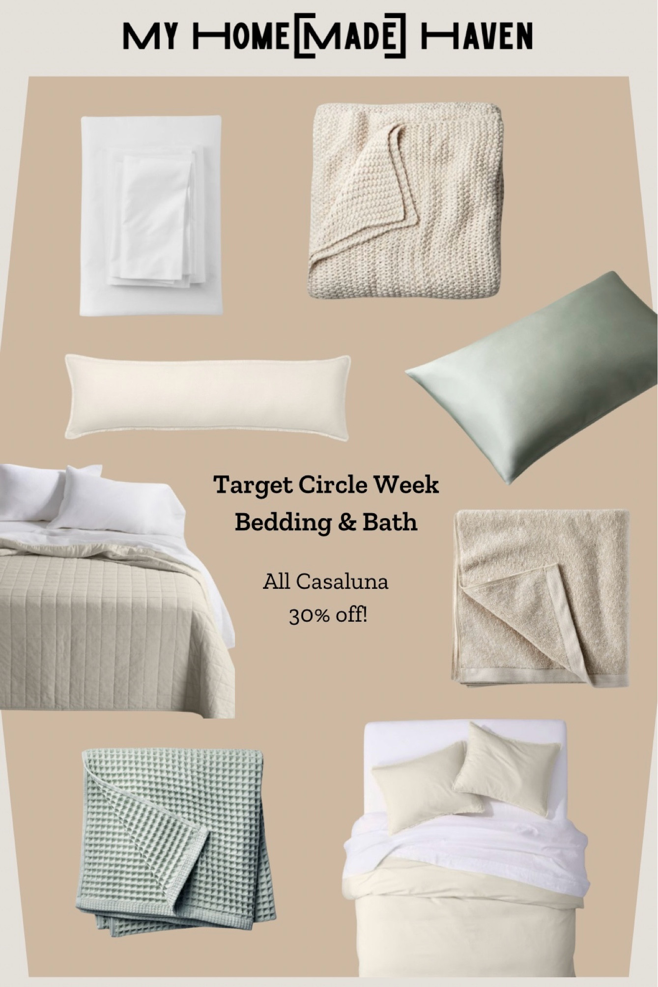 Target Circle Week - Bedding & Bath favorites! 

I love the Catalina line at Target and it’s all 30% off this week for Target Circle Week. I’m sharing some of my favorite items - if you love the luxe feel of linen bedding, THIS is where to get it on a budget! Satin pillowcases are great for hair and skin. And they have amazing quilts and blankets for that designer layered bed look. 

#LTKHome #LTKSummerSales #LTKSaleAlert