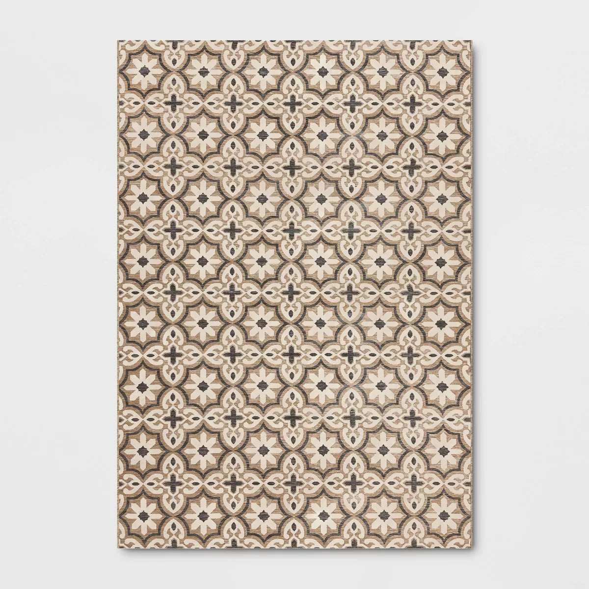 7'x10' Tonal Tile Outdoor Area Rug Tan - Threshold™ | Target