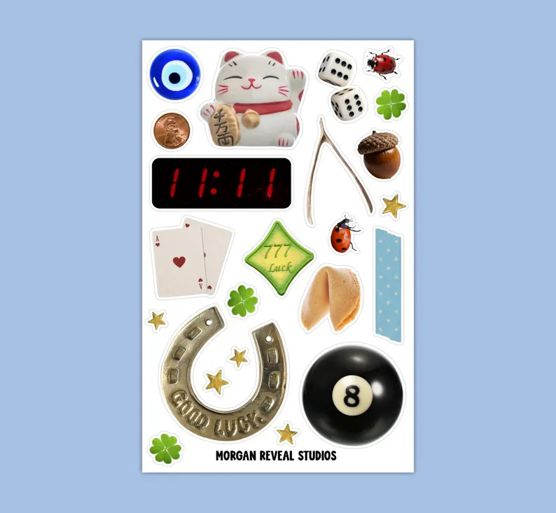 Feeling Lucky! | Junk Journal Sticker Sheet, Scraps and Snippings for Scrapbooking, Vision Board,... | Etsy (Global)