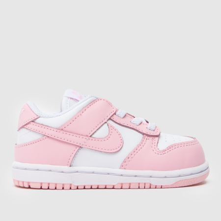 Kids Girls Toddler White & Pink Nike Dunk Low Trainers | schuh | Schuh