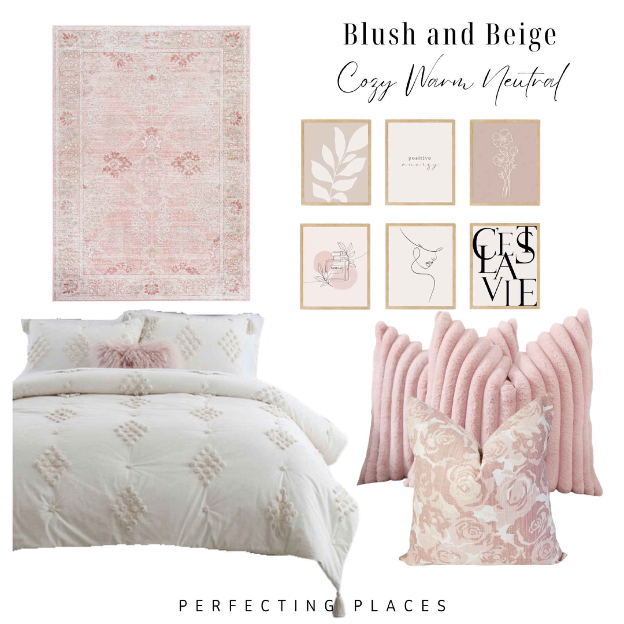 Create a restful space in your dorm room with this neutral and blush dorm color scheme. Pottery Barn diamond stitch quilt, area rug, throw pillows, artworkk

#LTKstyletip #LTKhome