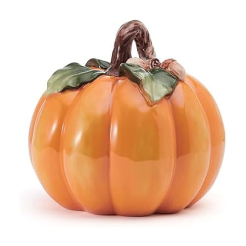 Fitz and Floyd Harvest Halloween Pumpkin Ceramic Figurine, 7.5 inch | Amazon (US)