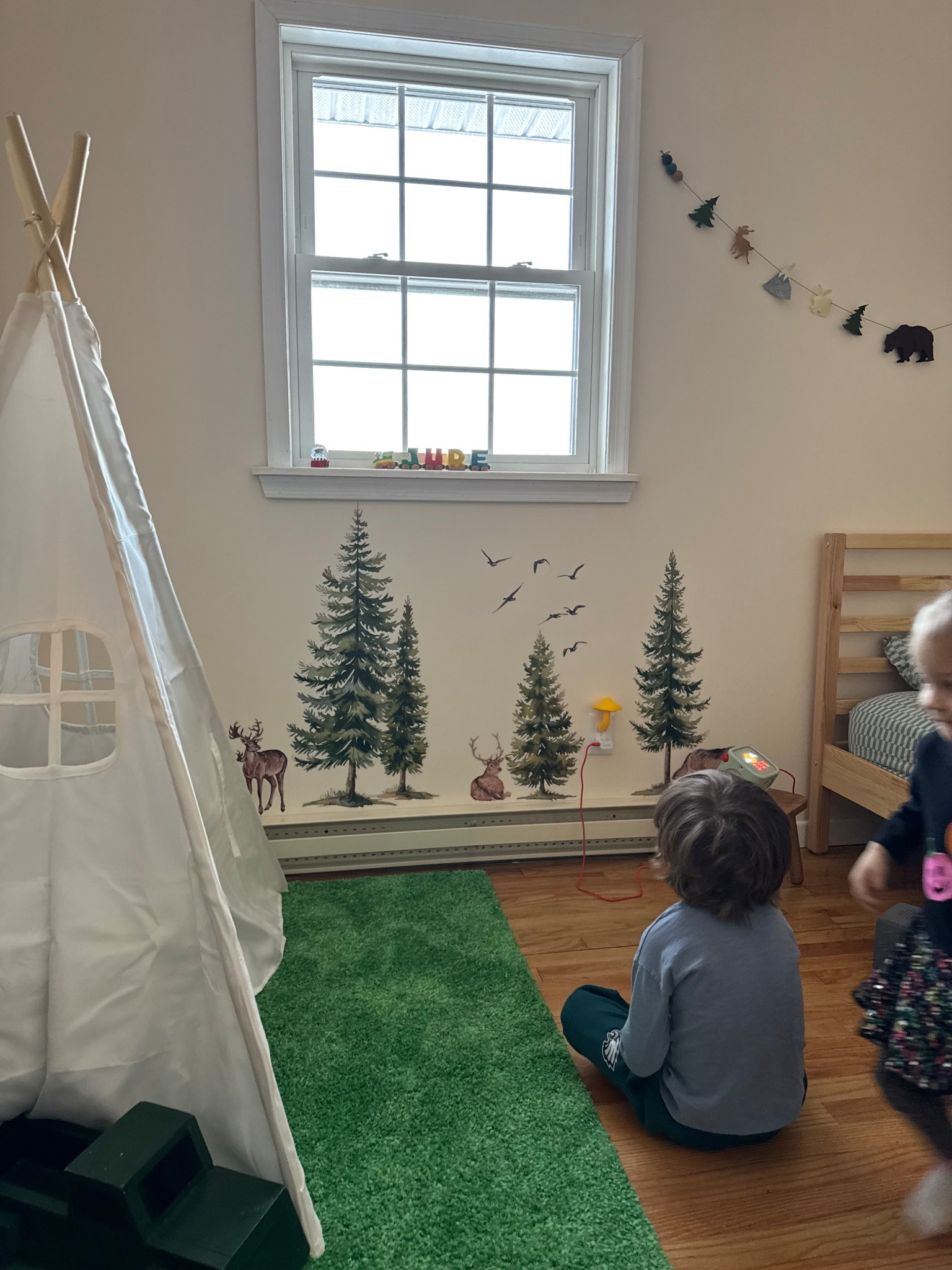 Wall decals for my son’s camping themed bedroom 🌲 🦌 💫 

#LTKmomlife #LTKHome #LTKKids