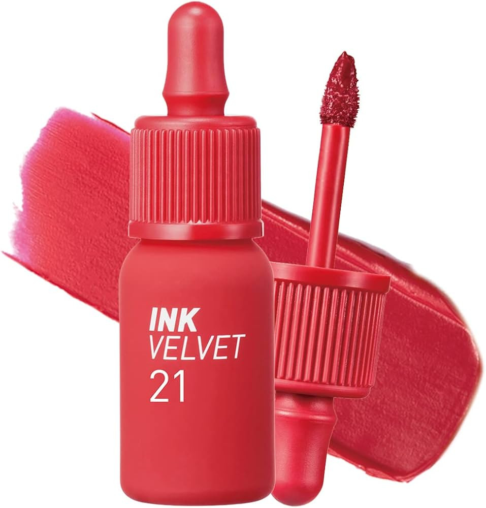 Peripera Ink the Velvet Lip Tint, Liquid Lip (0.14 fl oz, 021 VITALITY CORAL RED) | Amazon (US)