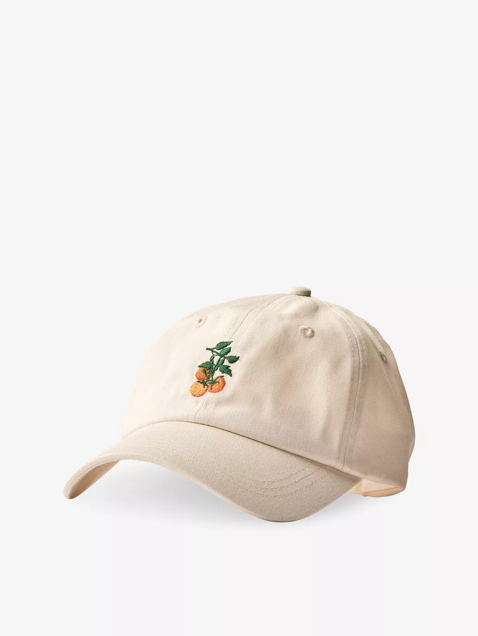Tomato Leaf Embroidered Adjustable Cotton Hat | Selfridges