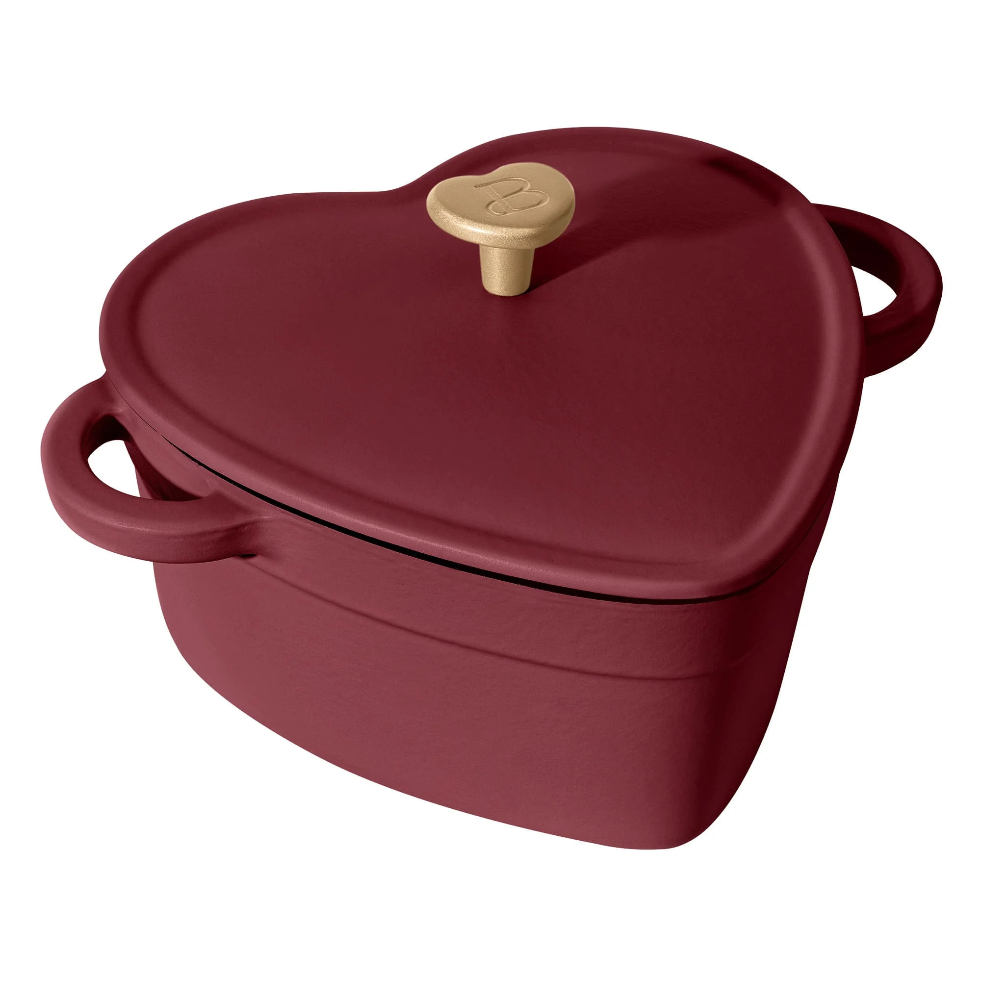 Beautiful 2QT Cast Iron Heart Shaped Dutch Oven, Merlot by Drew Barrymore | Walmart (US)