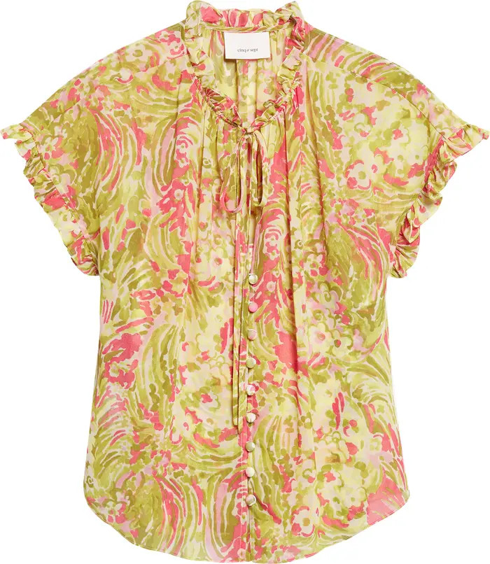 Cinq à Sept Jenise Daisy Swirl Top | Nordstrom | Nordstrom