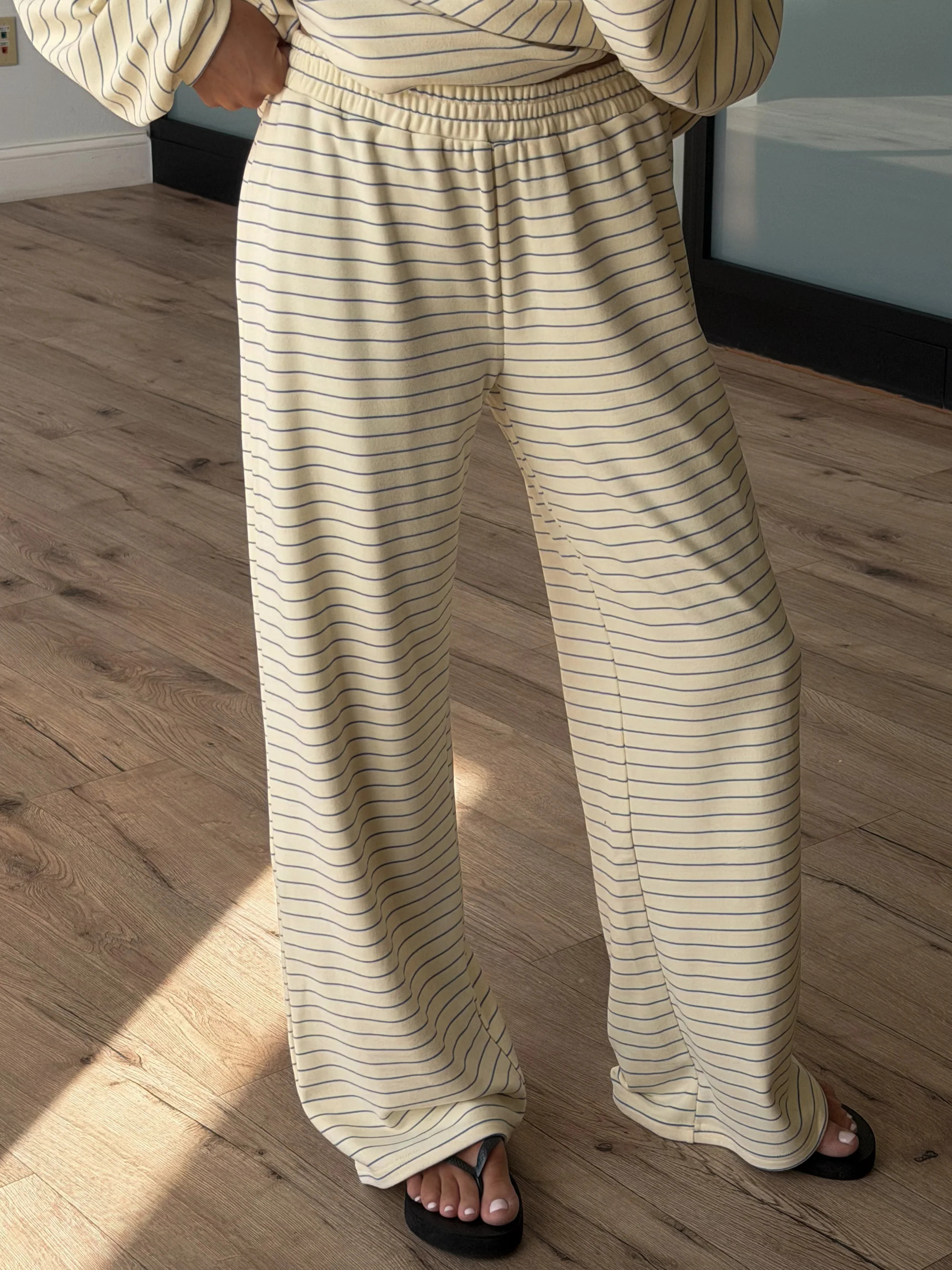 Just Lounging Brush Knit Pants | Porcelain Sky | Shop Talulah