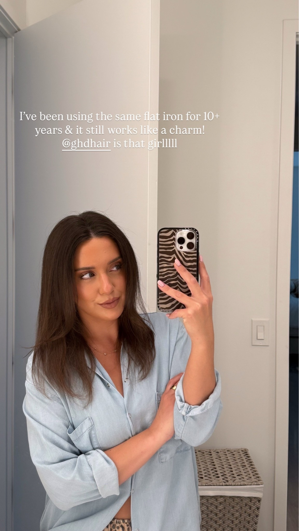 GHD flat iron is my go-to for straight hair