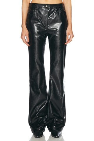 RABANNE Faux Leather Pant in Black - Black. Size 25 (also in 26, 27, 30). | FWRD 