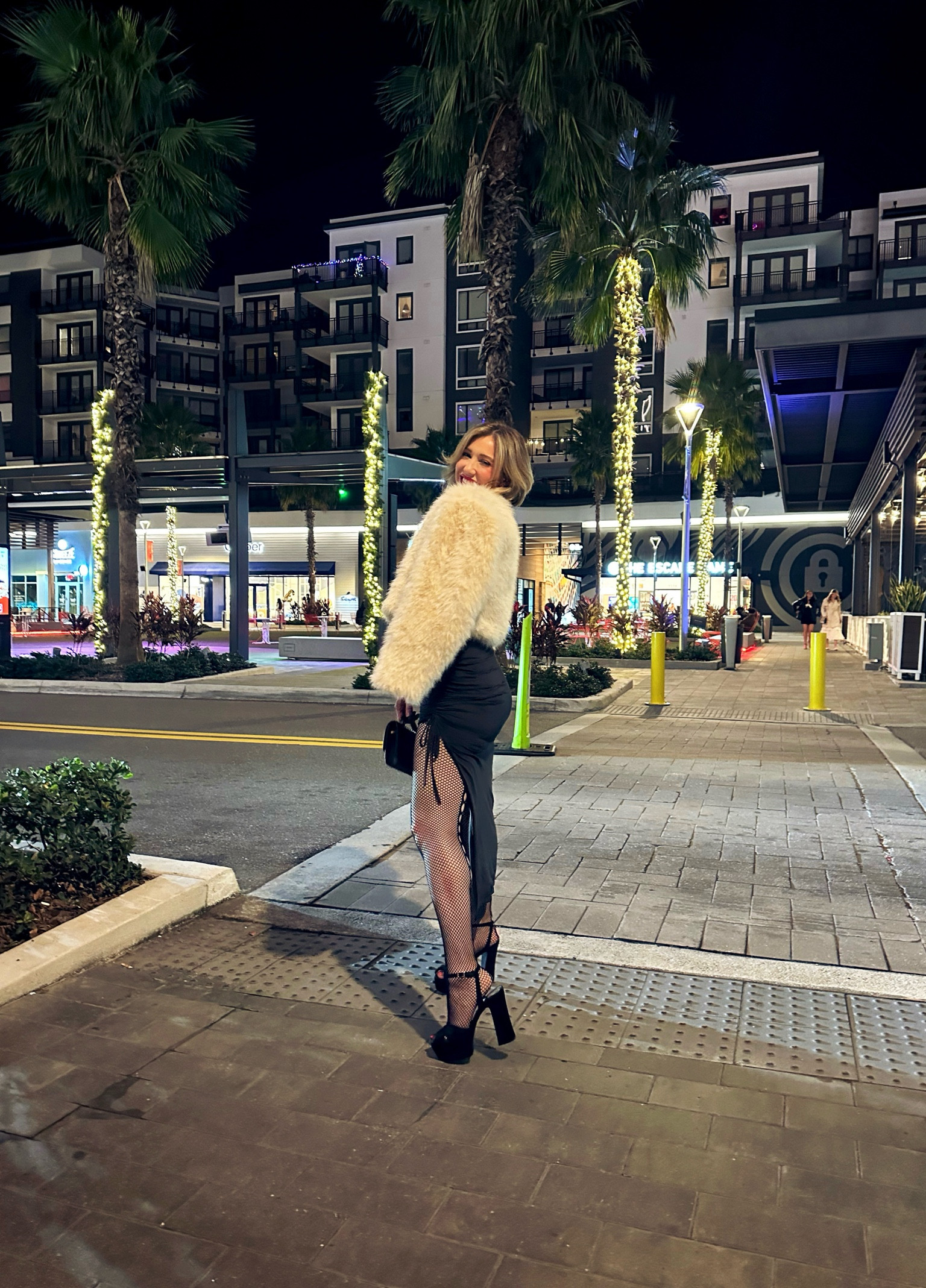 This is a great maxi bodycon dress. The high slit makes it very sexy. The dress is double lined and very flattering. Wearing a medium  