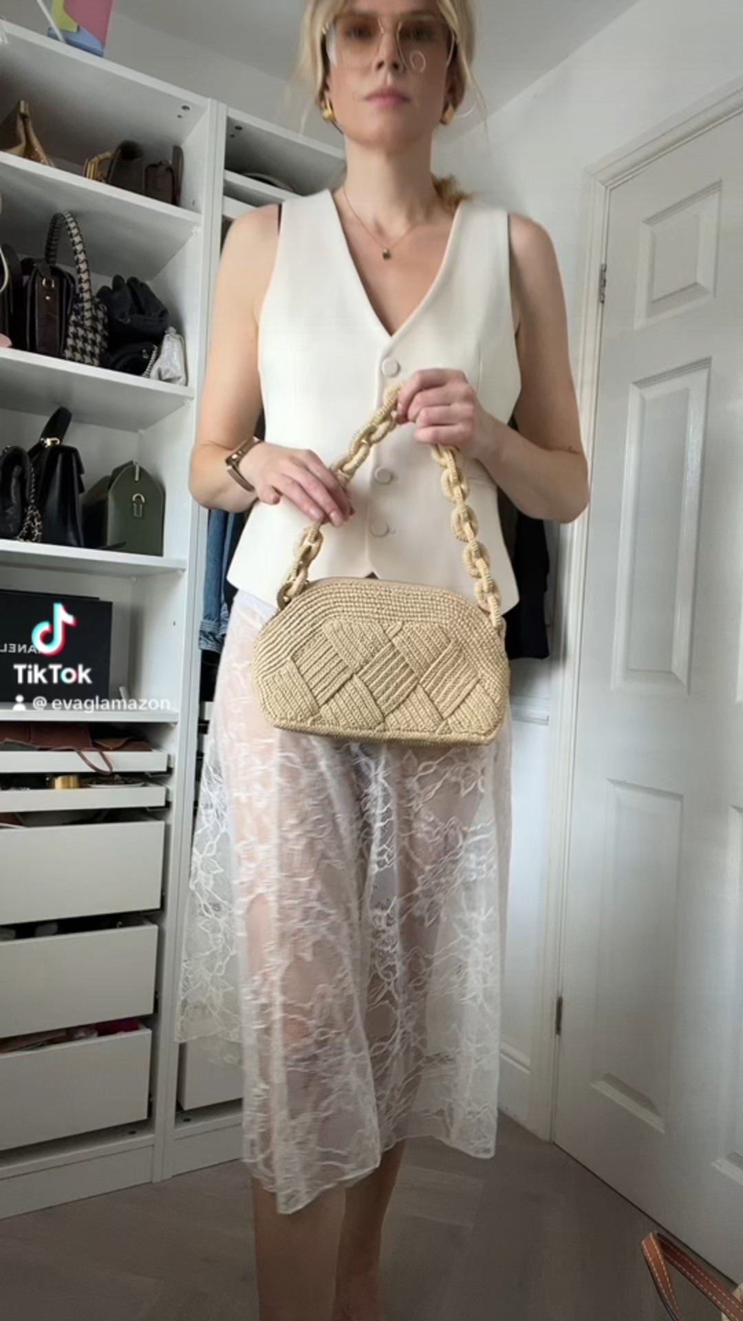 Summer outfit, holiday outfit, lace skirt, raffia bag, sezane bag, white waistcoat 

#LTKdatenight #LTKsummer #LTKeurope