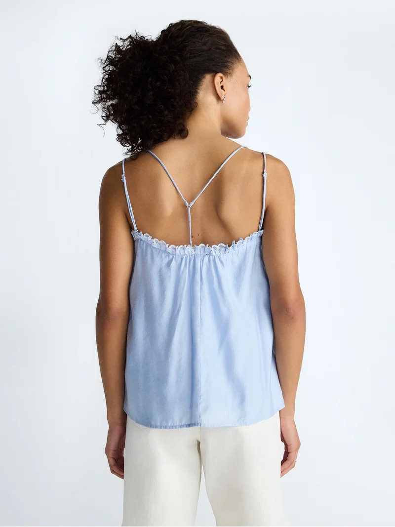 Scoop Women's and Women's Plus Flowy Lace Tank Top, Sizes XS-4X | Walmart (US)