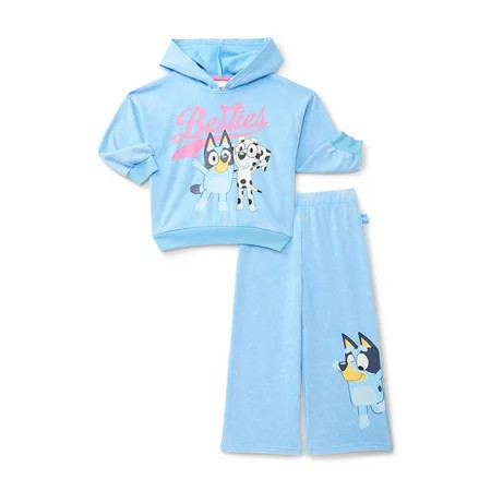 Bluey Toddler Girls Long Sleeve Graphic Hoodie and Matching Sweatpants Set, 2-Piece, Sizes 12M-5T | Walmart (US)