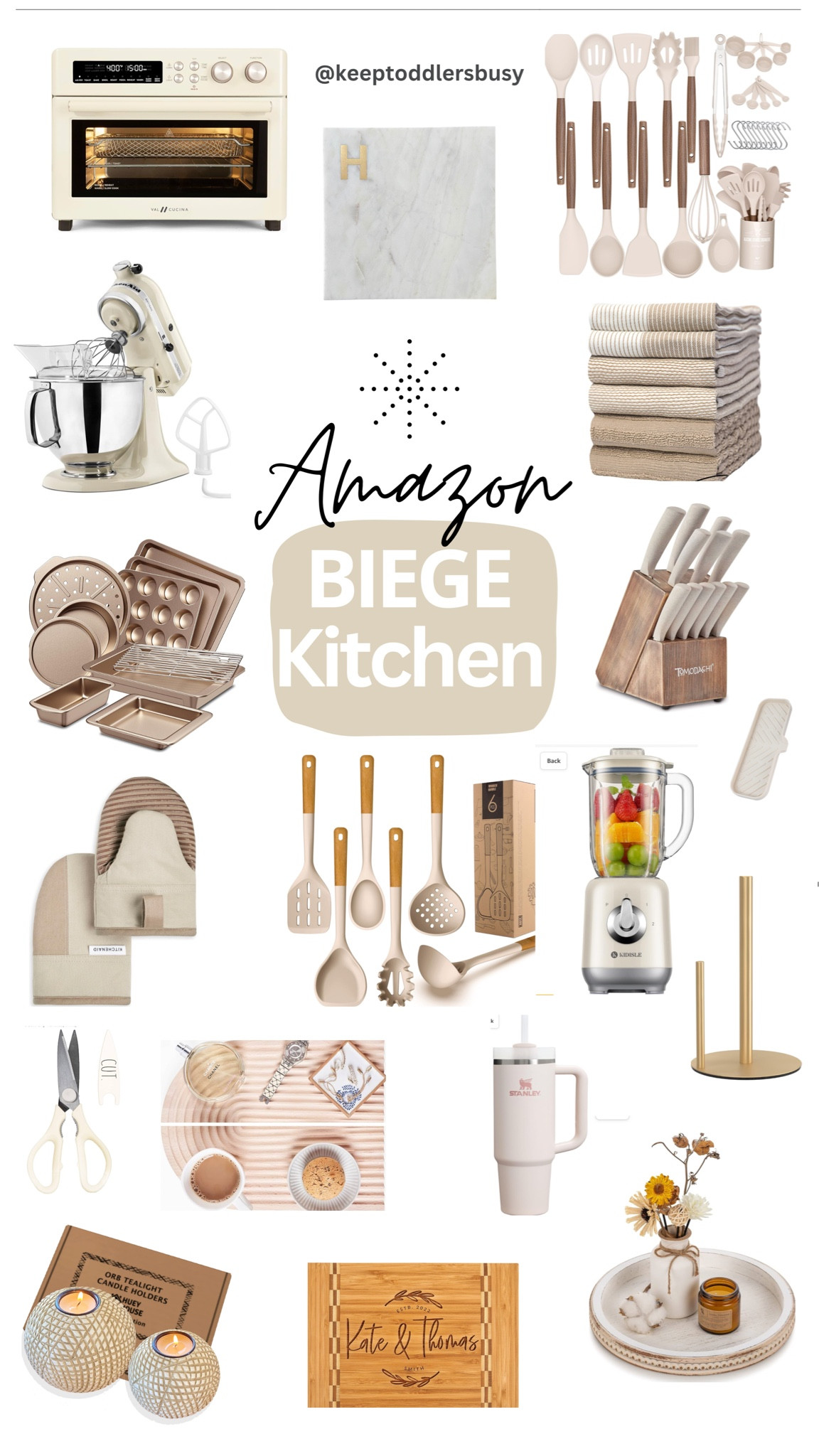 For us neutral girls that still like biege 😁🫣 Best Sellers and Highest rated Beige aesthetic for your kitchen. Full list at Amazon.com/shop/keeptoddlersbusy !

#LTKMostLoved #LTKfamily #LTKhome
