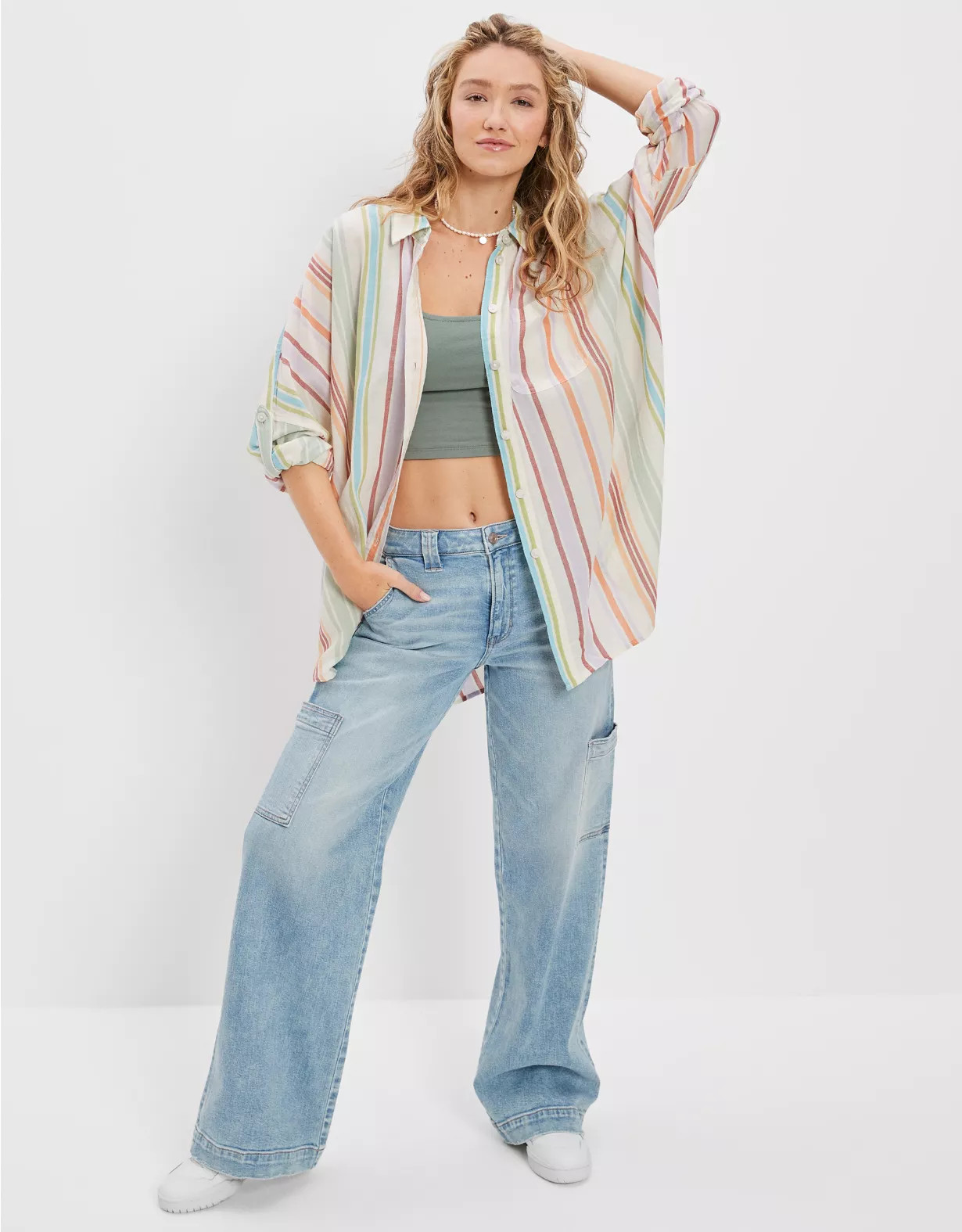 AE Go Big Oversized Shirt | American Eagle Outfitters (US & CA)