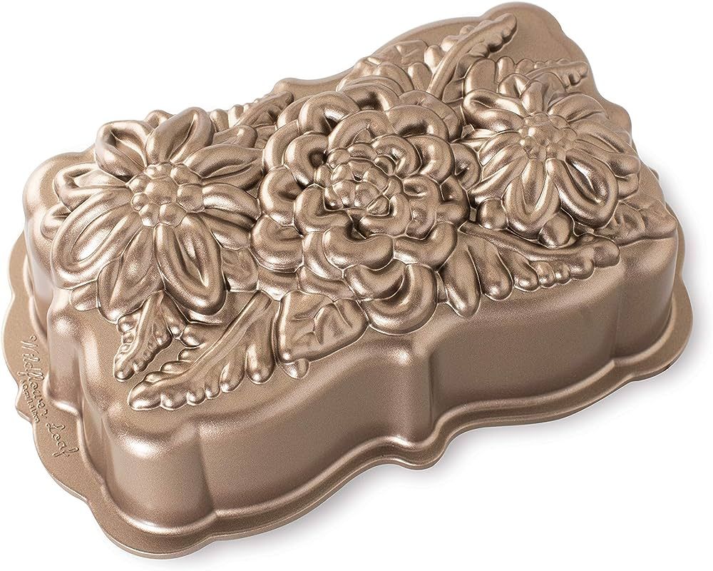 Nordic Ware Wildflower Loaf Pan, 6-Cup, Toffee | Amazon (US)