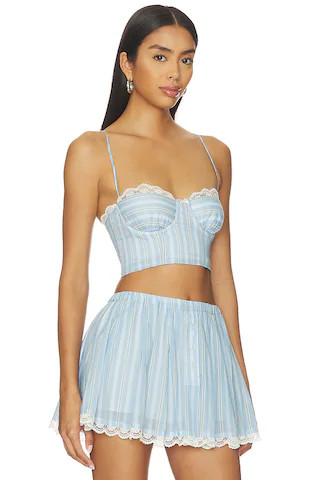 Pietra Bra Top in Blue Multi Stripe | Revolve Clothing (Global)