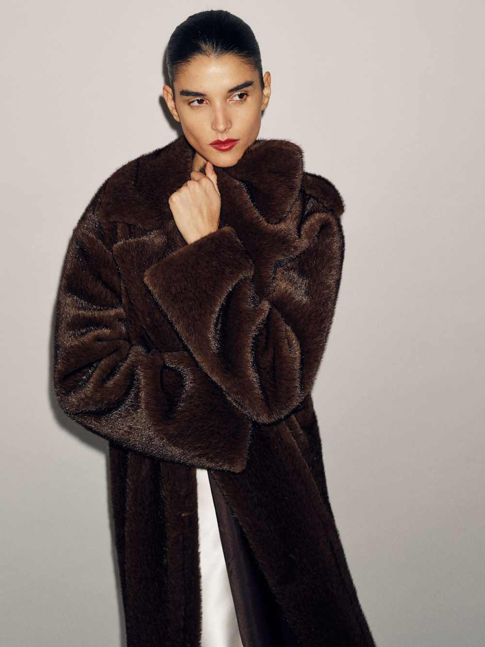 Chloe Faux Fur Oversized Coat | Reformation (Global)