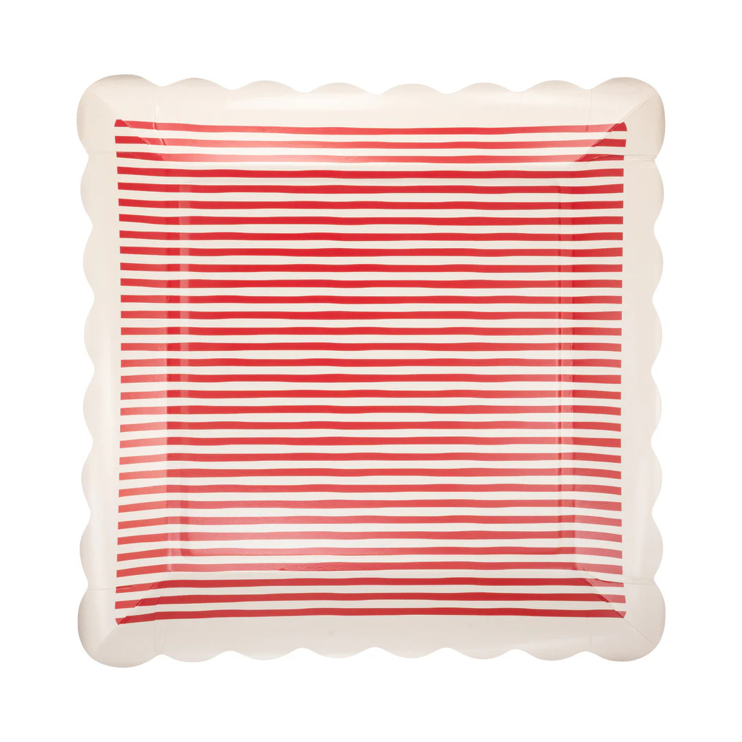 Red Striped Plate | My Mind's Eye