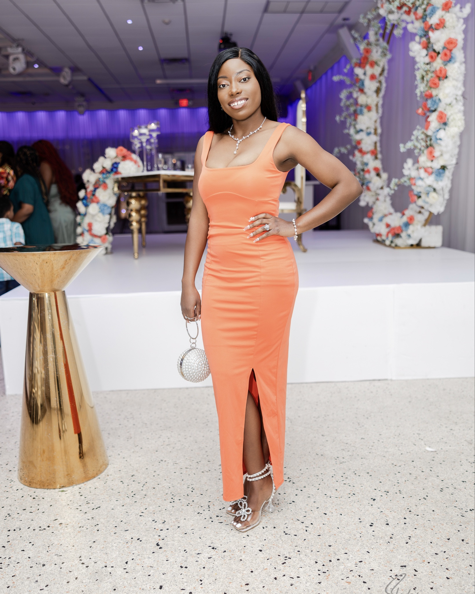 Your Favorite #WeddingGuest celebrating Black love! 💍✨ Congratulations to the beautiful #Bride and #Groom on your union! It was a pleasure attending and showing my support on your special day. From the stunning decor to unforgettable moments, the wedding was everything. Hubby was on groomsman duties, and the craziest part? I had no idea what colors the wedding party was wearing, but when I saw him before the ceremony started we were matching!🧡 💙 💕  I’ve linked my outfit details and more

📸 Professional Photos @shadow_designz

#BlackLove #WeddingVibes #GuestStyle #WeddingGuestStyle #CheersToForever