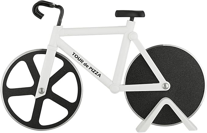 Bicycle Pizza Cutter - TOUR de PIZZA - Dual Stainless Steel Non-Stick Cutting Wheels - Display St... | Amazon (US)