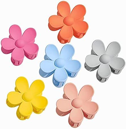6 Pack Acrylic Hair Claw Clips Flower Cute Shaped Plastic Jaw Clips Non Slip Tortoise Hair Clamps... | Amazon (CA)
