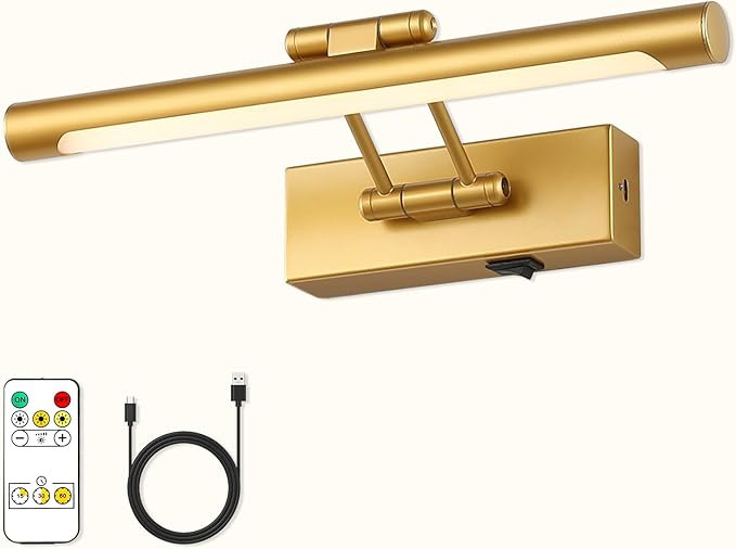 Battery Operated Picture Lights with Remote and Timer,Wireless Art Light for Paintings with Adjus... | Amazon (US)