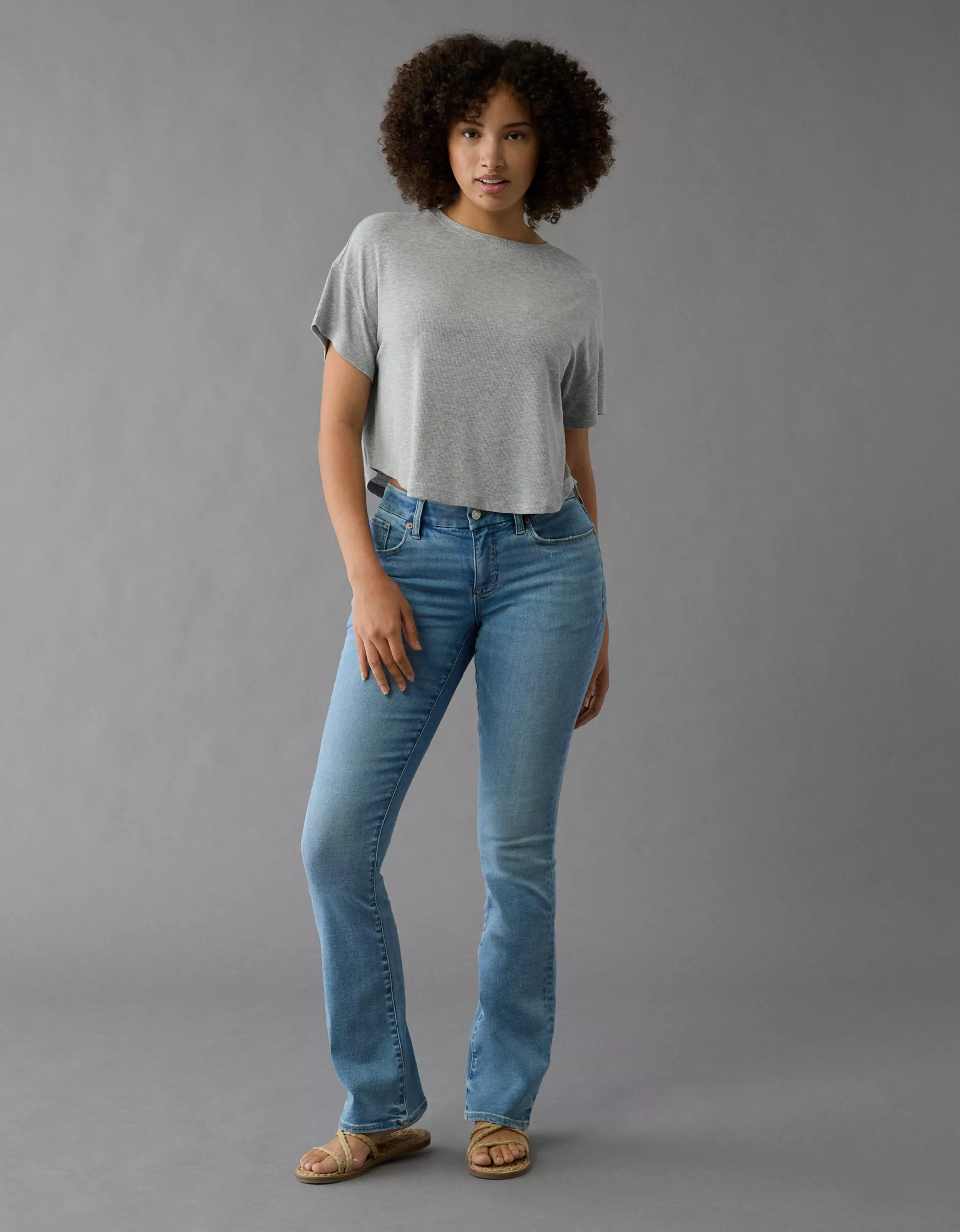 AE Luxe Curvy High-Waisted Skinny Kick Jean | American Eagle Outfitters (US & CA)