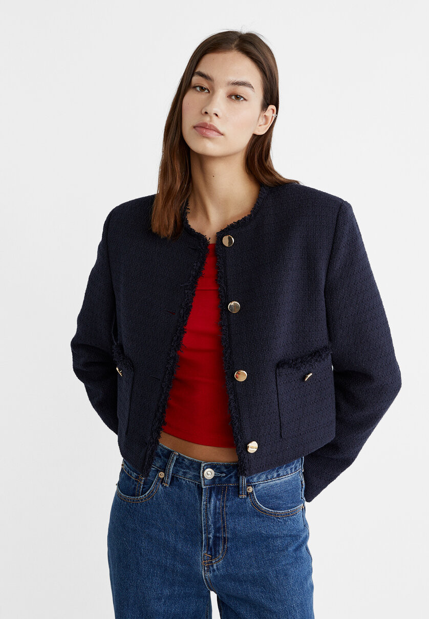 Blouson à boutons - Mode femme | Stradivarius France | Stradivarius (FR)