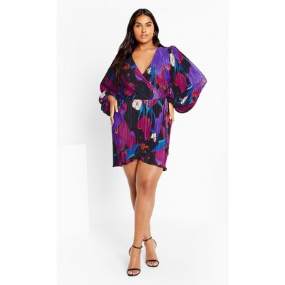 CITY CHIC | Women's Plus Size Kira Print Dress - magenta - 16W | Target