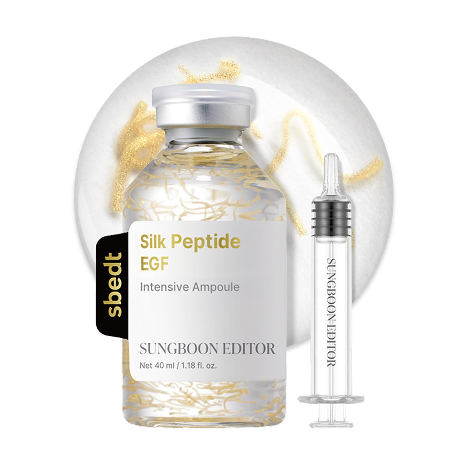 SUNGBOON EDITOR Glow Intensive Silk Peptide EGF Ampoule, Copper Peptides Serum for Face with Collagen & Multi Peptides, Hydrating Korean Skincare Facial Serum for Smooth-Looking Skin, 1.35 fl oz | Amazon (US)