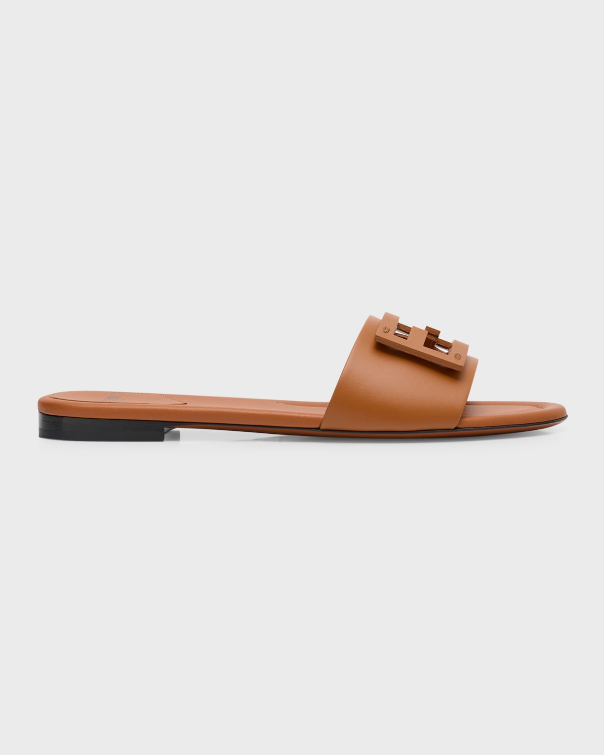 Baguette FF Tube Medallion Flat Sandals | Neiman Marcus