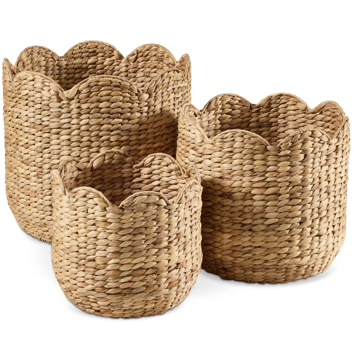 Best Choice Products Scalloped 3PC Water Hyacinth Nesting Baskets | Target