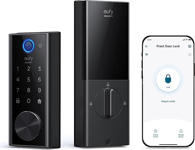 eufy Security Smart Lock S230, Keyless Fingerprint Lock for Front Door, Easy Installation, Built-... | Amazon (US)