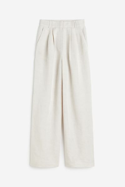 Wide linen-blend trousers | H&M (UK, MY, IN, SG, PH, TW, HK)