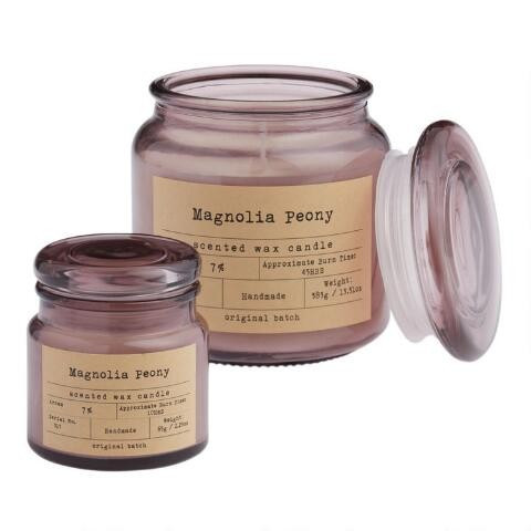 Apothecary Magnolia Peony Scented Candle | World Market