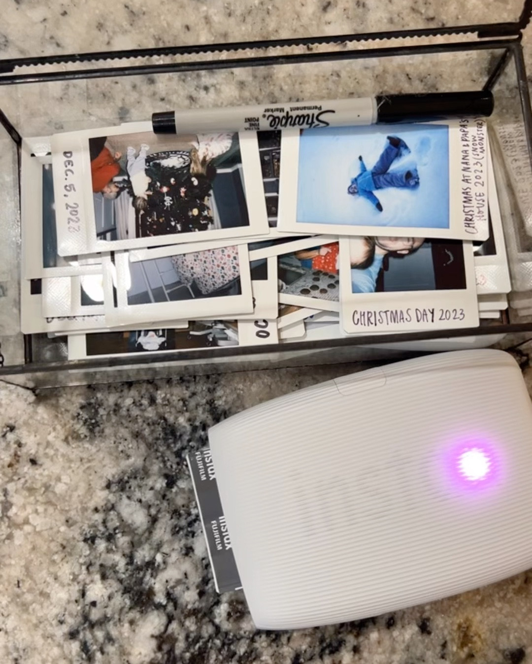 each day of Advent, we take a Polaroid or take a phone photo & print a Polaroid of it to hang on the fridge. Super simple/mundane moments from the month. I can’t tell you how much I cherish these. we then put them in a little coffee table glass storage box to enjoy looking through later ❤️🥹

#LTKKids #LTKHome #LTKHoliday