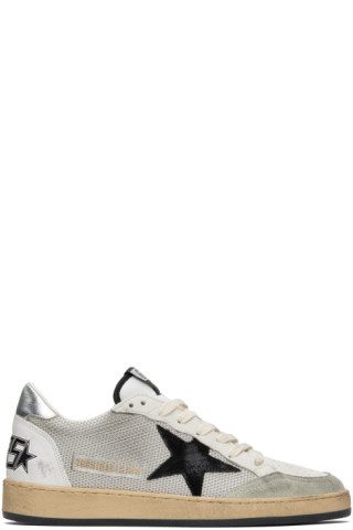 White & Gray Ball Star Sneakers | SSENSE