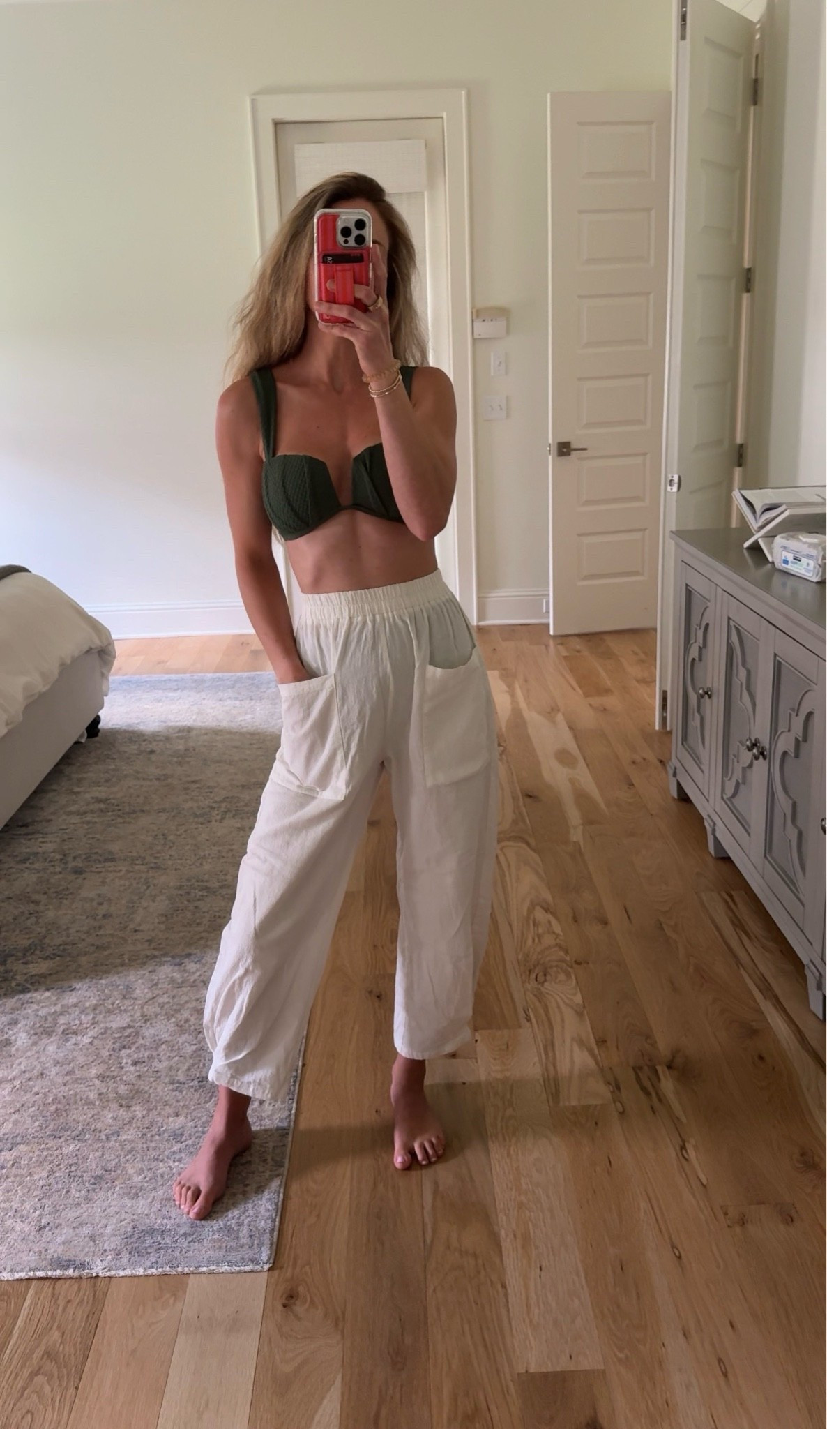 Swimsuit set and linen pants both on sale for under $30!! Wearing size small in swimsuit and pants

#LTKootd #LTKmomlife #LTKdayinmylife
