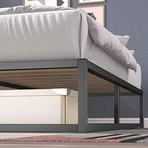 ZINUS Joseph 25 cm Metal Platform Bed Frame | Mattress Foundation | Wood Slat Support | Underbed Sto | Amazon (UK)