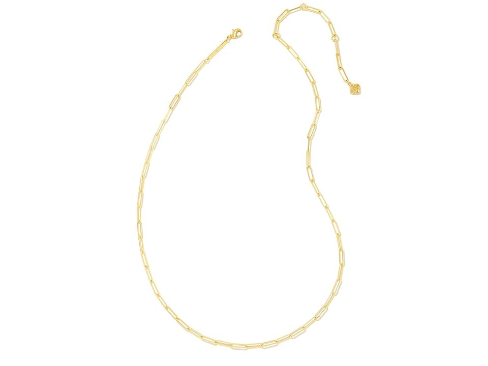 Kendra Scott Courtney Paperclip Women's Necklace Women's Necklace Gold Metal, Brass | Zappos