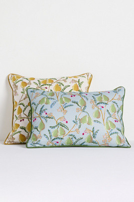 Pera Cotton Printed Fruits Pillow | Anthropologie (US)